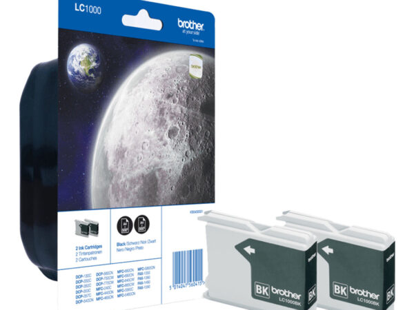 Brother LC1000BKBP2 cartuccia d'inchiostro 2 pz Originale Nero