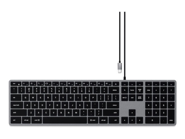 Satechi Slim W3 tastiera Universale USB QWERTY Italiano Nero, Grigio