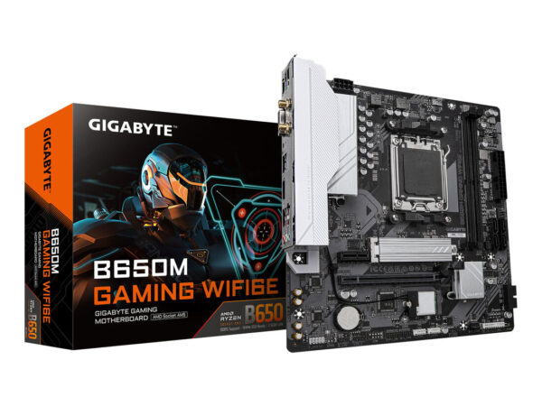 GIGABYTE B650M GAMING WIFI6E Scheda Madre - CPU AMD Ryzen Serie 9000, VRM 5+2+2 fasi, fino a 6400 MHz DDR5 (OC), 1xPCIe 4.0 M.2, LAN 2,5 GbE, WIFI 6E, USB 3.2 Gen 1