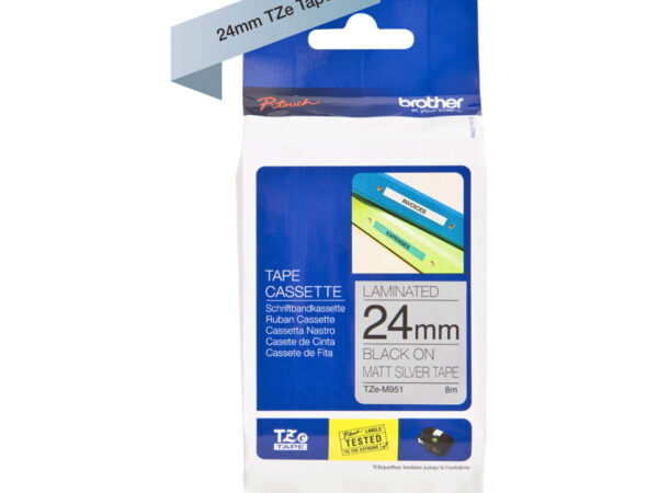 Brother TZE-M951 nastro per etichettatrice Nero su argento