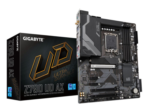 GIGABYTE Z790 UD AX Scheda madre - Supporta processori Intel Core 14th CPUs, 16+1+１ Phases Digital VRM, up to 7600MHz DDR5 (OC), 3xPCIe 4.0 M.2, Wi-Fi 6E, 2.5GbE LAN, USB 3.2 Gen 2x2