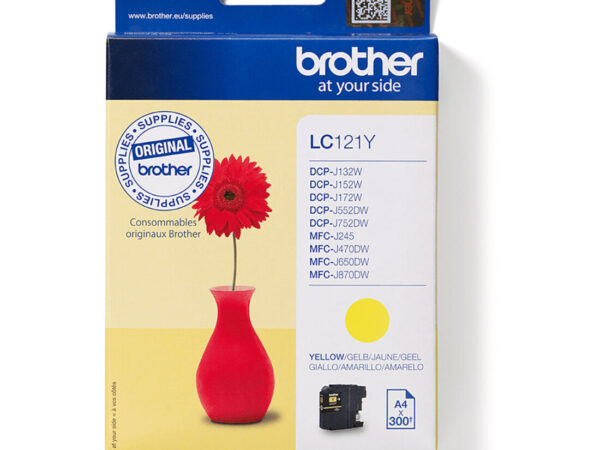 Brother LC-121Y cartuccia d'inchiostro 1 pz Originale Giallo