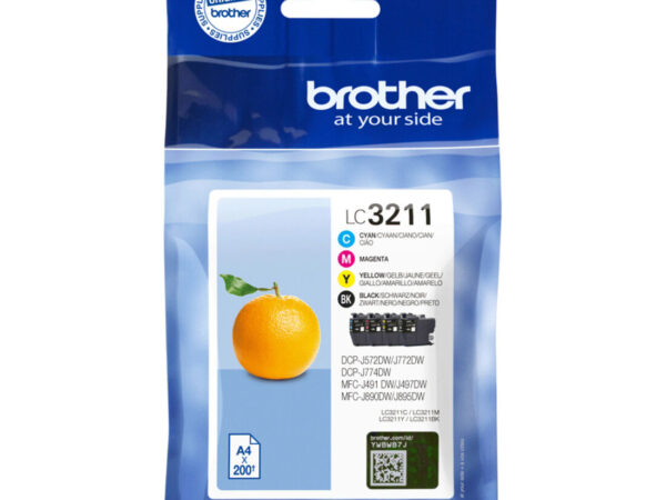 Brother LC3211VALDR cartuccia d'inchiostro 4 pz Originale Nero, Ciano, Magenta, Giallo