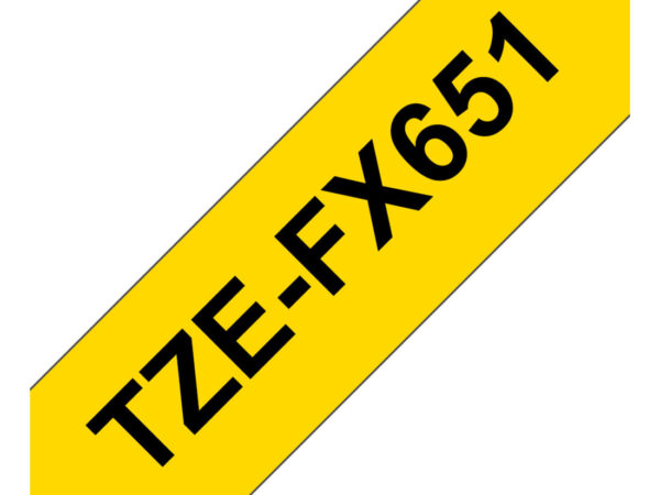 Brother TZE-FX651 nastro per etichettatrice Nero su giallo TZ