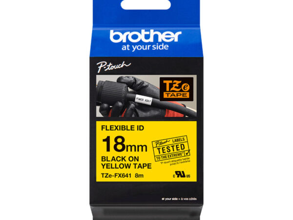 Brother TZE-FX641 nastro per etichettatrice Nero su giallo TZ