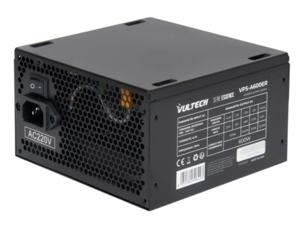 Vultech VPS-A600ER alimentatore per computer 600 W 24-pin ATX ATX Nero