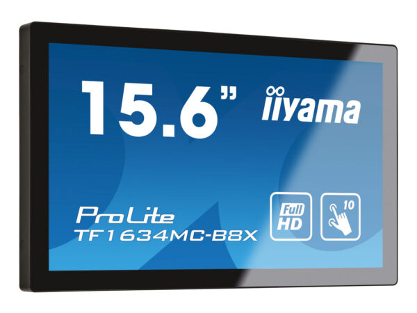 iiyama ProLite TF1634MC-B8X Monitor PC 39,6 cm (15.6") 1920 x 1080 Pixel Full HD LED Touch screen Multi utente Nero