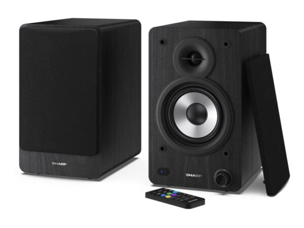 Sharp Bookshelf Speakers 2-vie Nero Con cavo e senza cavo 60 W