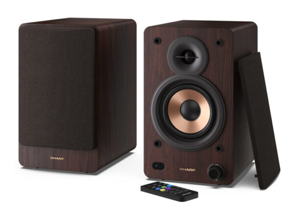 Sharp BOOKSHELF SPEAKERS 2-vie Marrone Con cavo e senza cavo 60 W