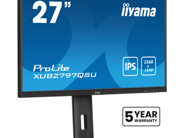 iiyama ProLite XUB2797QSU-B2 Monitor PC 68,6 cm (27") 2560 x 1440 Pixel Quad HD LED Nero