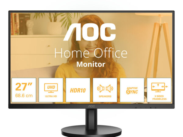 AOC B3 U27B3A Monitor PC 68,6 cm (27") 3840 x 2160 Pixel 4K Ultra HD LCD Nero