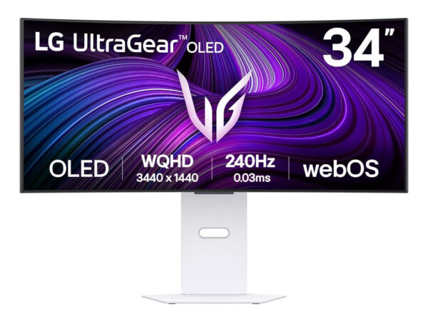 LG 34GX90SA-W Monitor PC 86,4 cm (34") 3440 x 1440 Pixel Wide Quad HD OLED Bianco