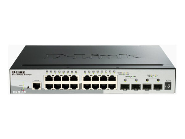 D-Link DGS-1510-20 switch di rete Gestito L3 Gigabit Ethernet (10/100/1000) Nero
