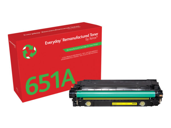 Toner rigenerato Everyday di Xerox Giallo compatibile con HP 651A 650A 307A (CE342A/CE272A/CE742A), Capacità standard