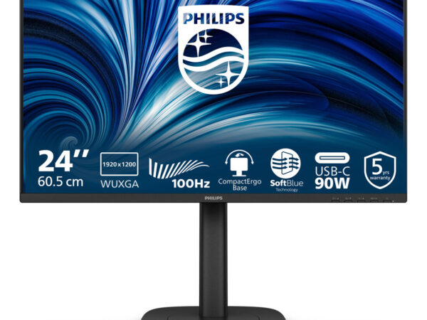 Philips 3000 series 24B2U3301D/00 Monitor PC 61,2 cm (24.1") 1920 x 1200 Pixel WUXGA LCD Nero