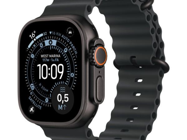Apple Watch Ultra 3 GPS + Cellular 49mm Cassa Titanio Nero con Band Ocean Nero
