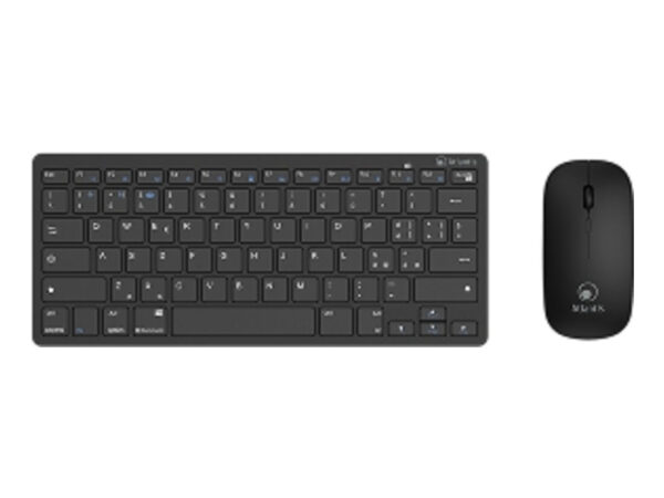 Atlantis Land P013-LK-8955-WB tastiera Mouse incluso Ufficio RF senza fili + Bluetooth QWERTY Italiano Nero