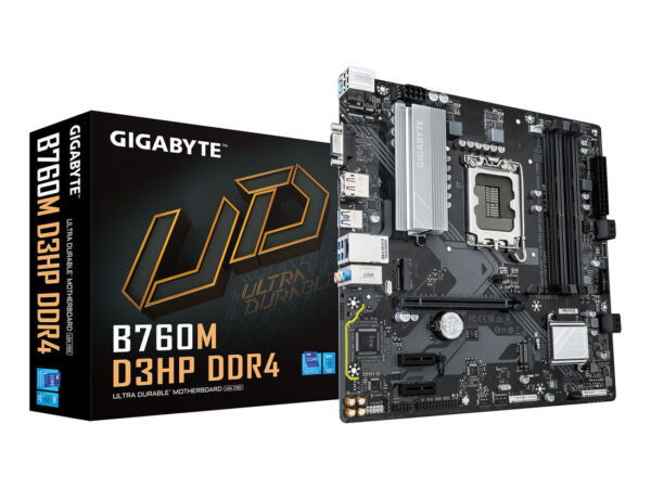 GIGABYTE B760M D3HP DDR4 Scheda Madre - Supporta CPU Intel Core di 14a Generazione, VRM Digitale a 4+1+1 Fasi, fino a 5333MHz DDR4 (OC), 2xPCIe 4.0 M.2, GbE LAN, USB 3.2 Gen1