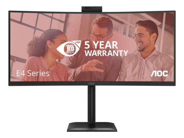 AOC E4 CU34E4CW Monitor PC 86,4 cm (34") 3440 x 1440 Pixel UltraWide Quad HD LED Nero