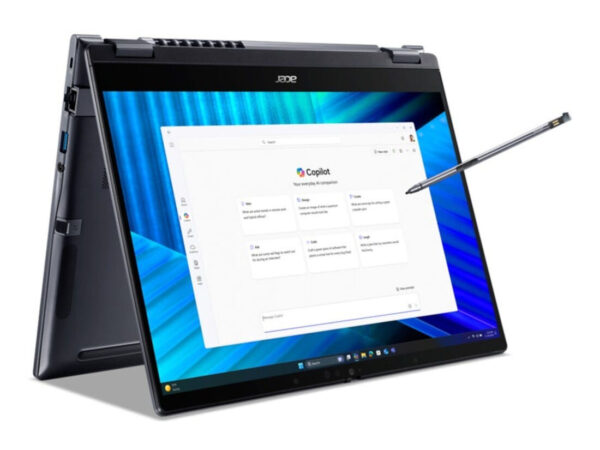 Acer TravelMate TMP414RN-55- TCO-59JS Intel Core Ultra 5 225U Ibrido (2 in 1) 35,6 cm (14") Touch screen WUXGA 16 GB DDR5-SDRAM 1,02 TB SSD Wi-Fi 7 (802.11be) Windows 11 Pro Italiano Blu