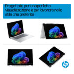 HP OmniBook X FlipNGAI 16-as0004nl Copilot+ PC Intel Core Ultra 7 256V Ibrido (2 in 1) 40,6 cm (16") Touch screen 3K 16 GB LPDDR5x-SDRAM 1 TB SSD Wi-Fi 6E (802.11ax) Windows 11 Home Argento - immagine 8