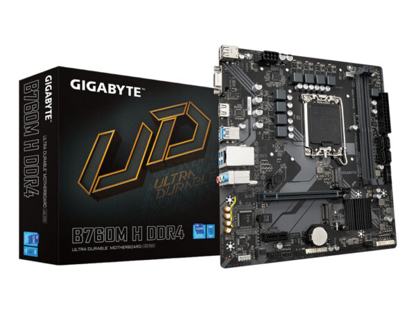 GIGABYTE B760M H DDR4 Scheda Madre - Supporta CPU Intel Core di 14a Generazione, 6+1+1 Fasi VRM Digitale, fino a 3200MHz DDR4 (OC), 2xPCIe 4.0 M.2, GbE LAN, USB 3.2 Gen1
