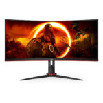 AOC G2 CU34G2XP Monitor PC 86,4 cm (34") 3440 x 1440 Pixel UltraWide Quad HD LED Nero, Rosso