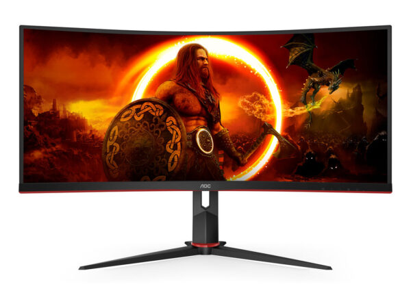 AOC G2 CU34G2XP Monitor PC 86,4 cm (34") 3440 x 1440 Pixel UltraWide Quad HD LED Nero, Rosso