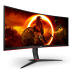 AOC G2 CU34G2XP Monitor PC 86,4 cm (34") 3440 x 1440 Pixel UltraWide Quad HD LED Nero, Rosso - immagine 3