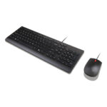 Lenovo Essential Wired Combo Black US Euro tastiera Mouse incluso Universale USB Nero - immagine 3