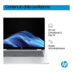 HP OmniBook 5 Flip 14-fp0003nl Intel Core i5 i5-1334U Ibrido (2 in 1) 35,6 cm (14") Touch screen 2K 16 GB LPDDR5-SDRAM 512 GB SSD Wi-Fi 6 (802.11ax) Windows 11 Home Argento - immagine 3