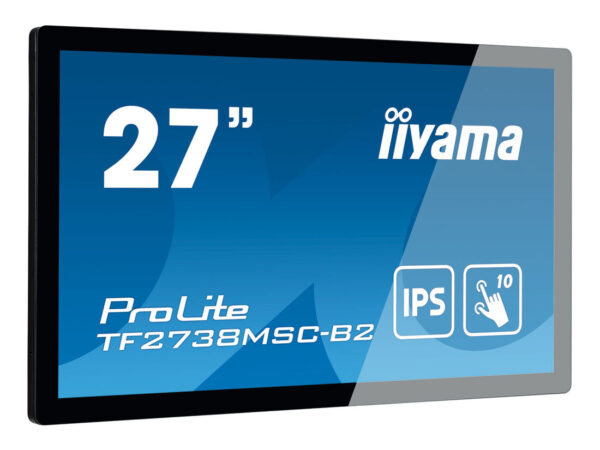 iiyama ProLite TF2738MSC-B2 Monitor PC 68,6 cm (27") 1920 x 1080 Pixel Full HD LED Touch screen Multi utente Nero