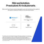 HP Z2 Mini G1a Wolf Pro Security Edition Copilot+ PC AMD Ryzen AI Max PRO 390 64 GB LPDDR5x-SDRAM 1 TB SSD Windows 11 Pro Mini PC Stazione di lavoro Nero - immagine 2