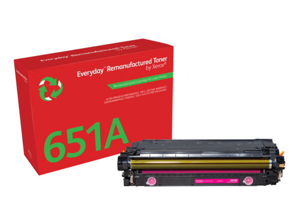 Toner rigenerato Everyday di Xerox Magenta compatibile con HP 651A 650A 307A (CE343A/CE273A/CE743A), Capacità standard