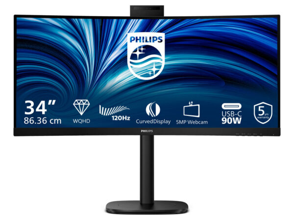 Philips 3000 series 34B2U3600CH/00 Monitor PC 86,4 cm (34") 3440 x 1440 Pixel Wide Quad HD LCD Nero