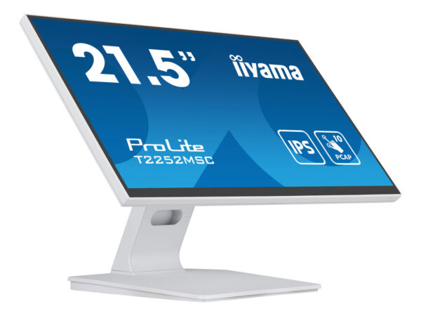 iiyama ProLite T2252MSC-W2 Monitor PC 54,6 cm (21.5") 1920 x 1080 Pixel Full HD LCD Touch screen Tavolo Bianco