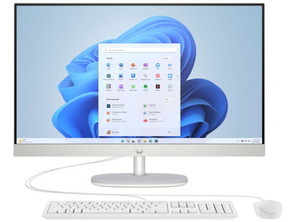 HP All-in-One 27-cr0053nl Intel Core i5 i5-1335U 68,6 cm (27") 1920 x 1080 Pixel PC All-in-one 16 GB DDR4-SDRAM 512 GB SSD Windows 11 Home Wi-Fi 6 (802.11ax) Bianco
