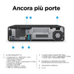 HP Z2 G9 Intel Core i7 i7-14700 16 GB DDR5-SDRAM 512 GB SSD Windows 11 Pro SFF Stazione di lavoro AI Workstation Nero - immagine 2