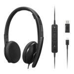 Lenovo 4XD1M45626 cuffia e auricolare Cablato A Padiglione USB tipo-C Nero