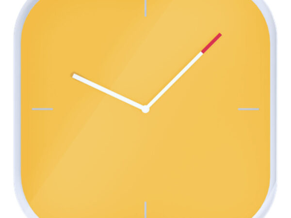 Leitz 90170019 orologio da parete e da tavolo Orologio al quarzo Quadrato Giallo