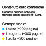 HP Cartuccia originale inchiostro tricromia ad alta capacità 302XL - immagine 2