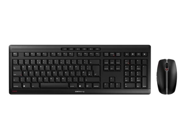 CHERRY Stream Desktop tastiera Mouse incluso Ufficio RF Wireless QWERTY Inglese UK Nero
