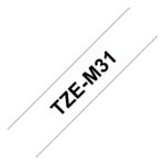 Brother TZE-M31 nastro per etichettatrice Nero trasparente