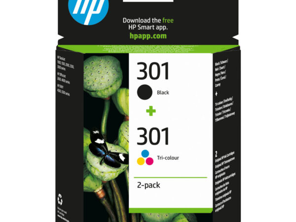 HP Confezione da 2 cartucce originali di inchiostro nero/tricromia 301
