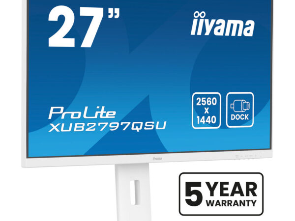 iiyama ProLite XUB2797QSU-W2 Monitor PC 68,6 cm (27") 2560 x 1440 Pixel Quad HD LED Bianco