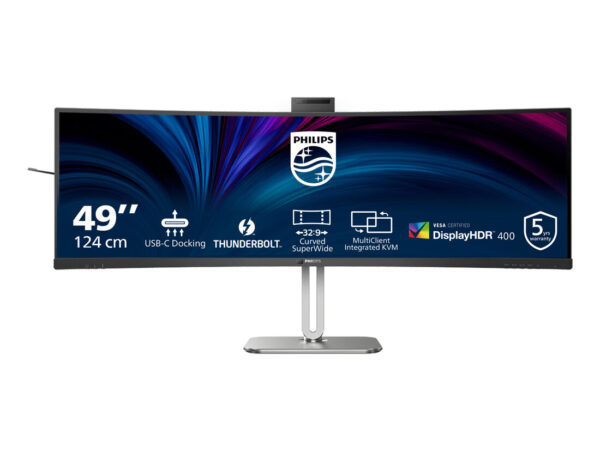 Philips 49B2U6903CH/00 Monitor PC 124,5 cm (49") 5120 x 1440 Pixel Dual QHD LCD Grigio