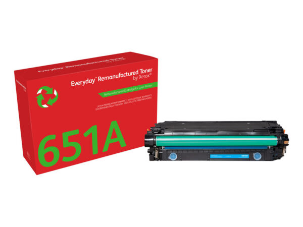 Toner rigenerato Everyday di Xerox Ciano compatibile con HP 651A 650A 307A (CE341A/CE271A/CE741A), Capacità standard