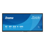 iiyama TE9218UWI-B1AG visualizzatore di messaggi Pannello piatto interattivo 2,32 m (91.5") LED Wi-Fi 500 cd/m² 5K Ultra HD Nero Touch screen Processore integrato Android 16/7