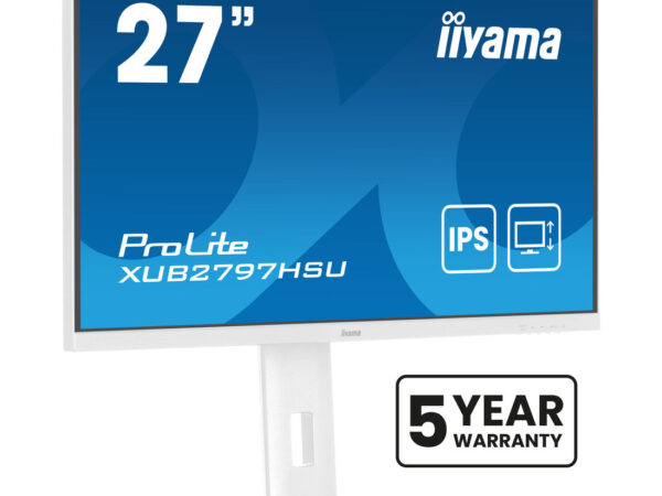 iiyama ProLite XUB2797HSU-W2 Monitor PC 68,6 cm (27") 1920 x 1080 Pixel Full HD LED Bianco