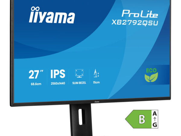 iiyama ProLite XB2792QSU-B1 Monitor PC 68,6 cm (27") 2560 x 1440 Pixel Quad HD Nero